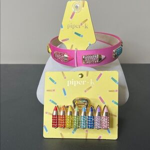 Piper K | Pencil Themed Hair Headband & Metal Hair Clip Set
